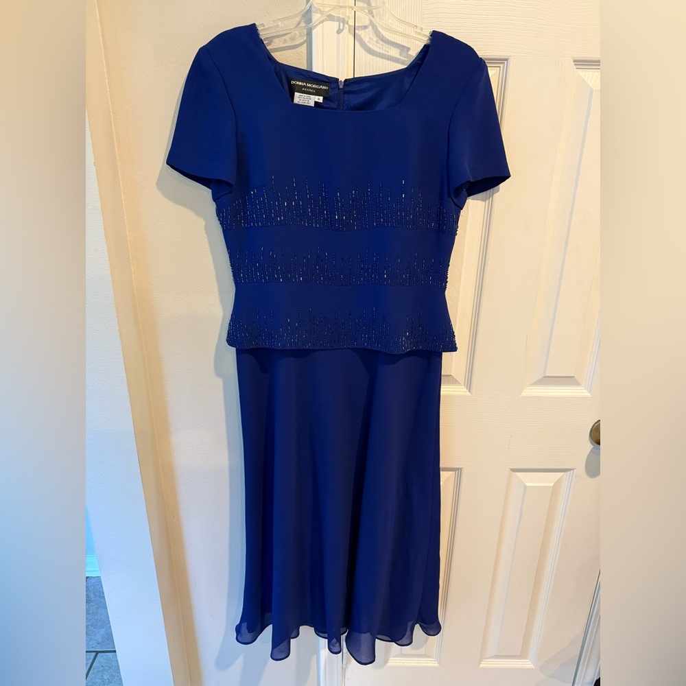 Donna Morgan Royal Blue Petite Dress